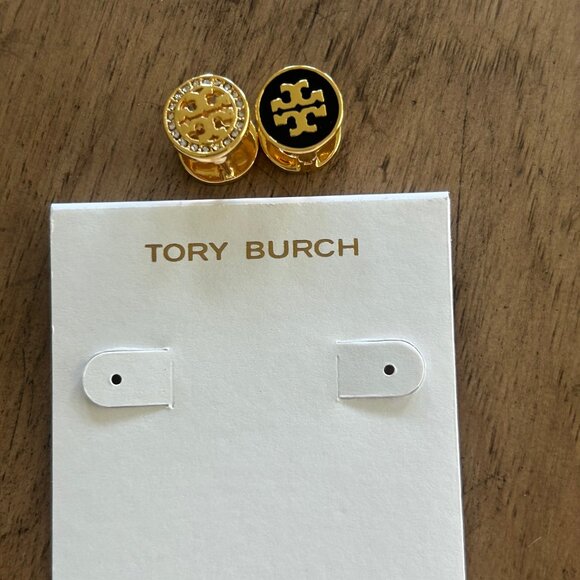 TORY BURCH Logo Reversible Double Sided Earrings - Picture 5 of 8